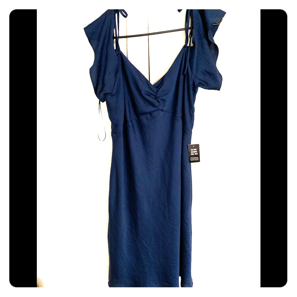 Navy Blue satin dress